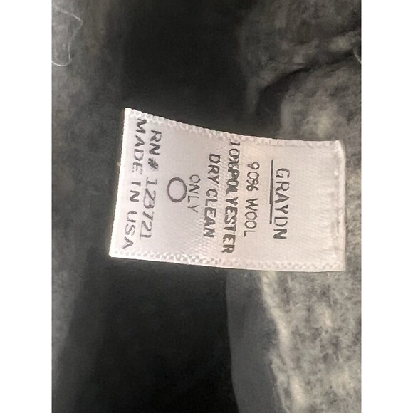 GRAYDN Sweater Coat Waffled Wool Blend Gray M Pockets Loops MADE IN USA - Picture 4 of 7